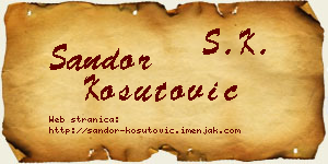 Šandor Košutović vizit kartica